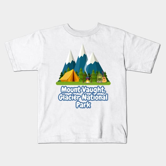 Mount Vaught, Glacier National Park Kids T-Shirt by Canada Cities